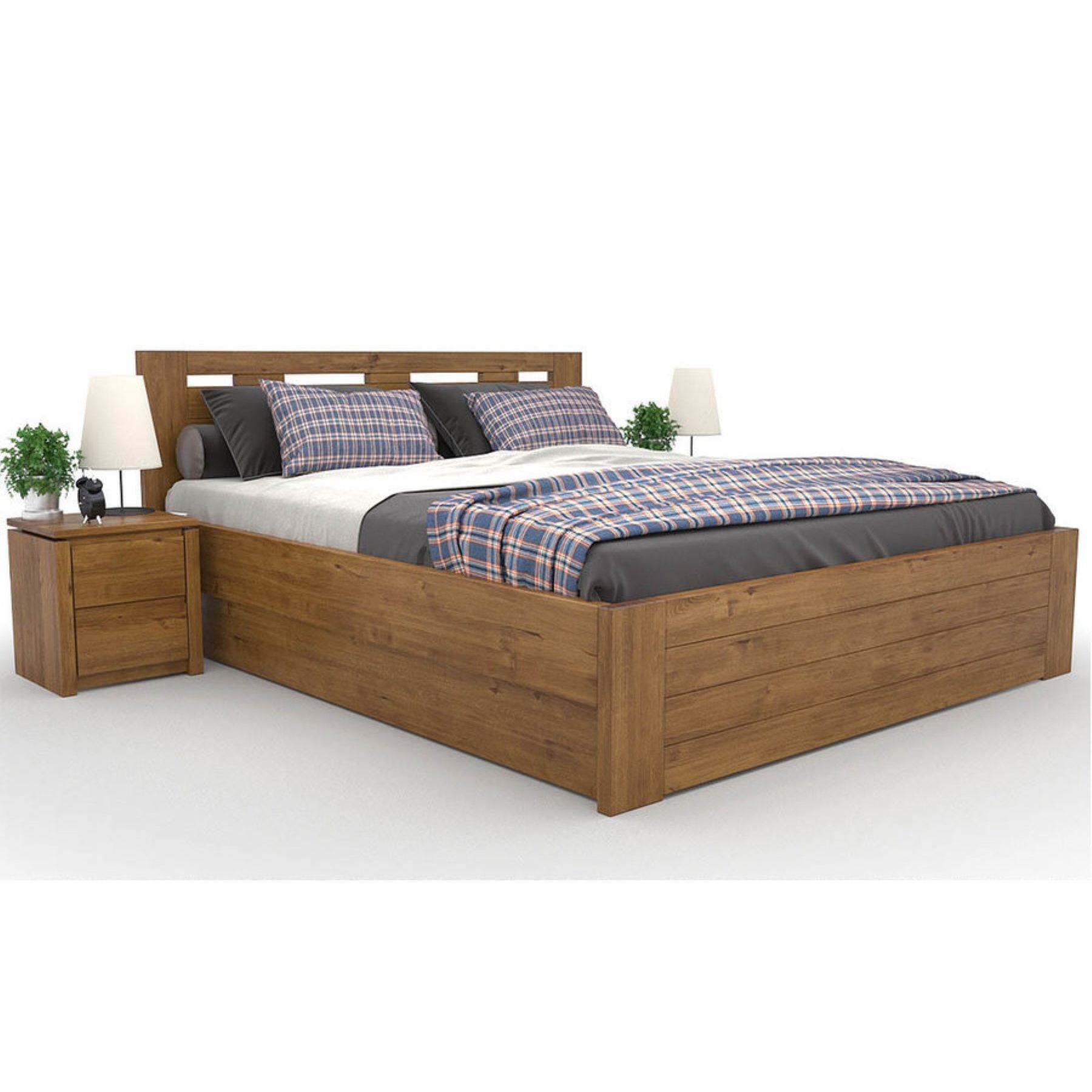 NELSON Massivholzbett optional mit Bettschubladen