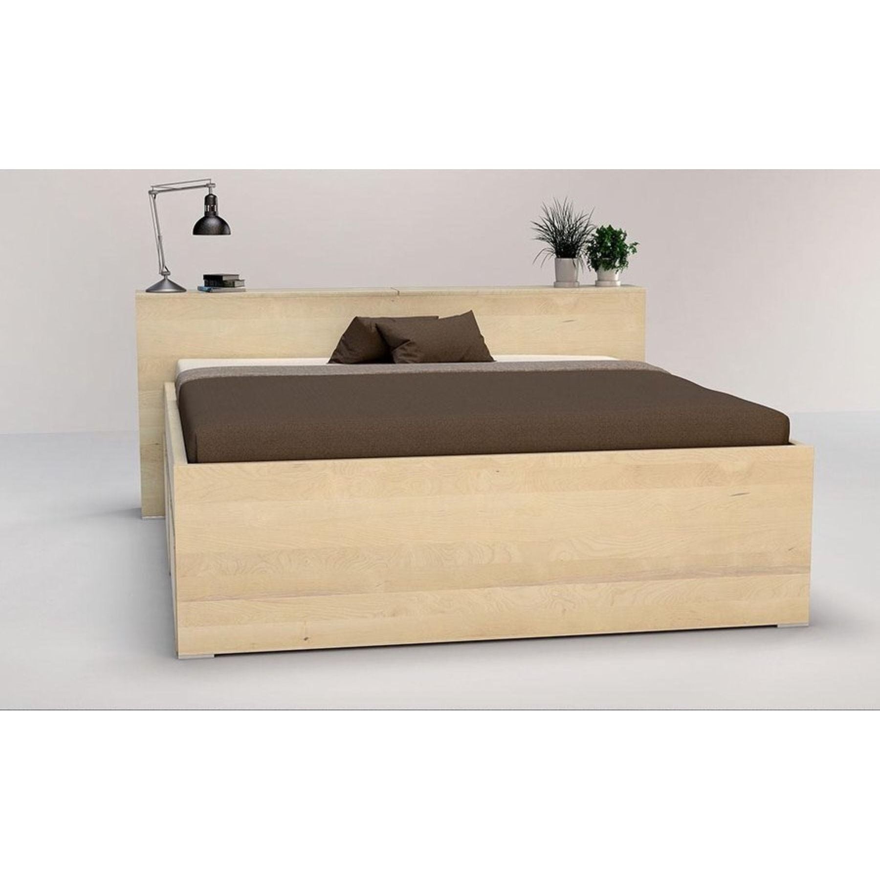 CREATO-VERSO Massivholzbett mit Bettkasten und 4 x Bettschubladen