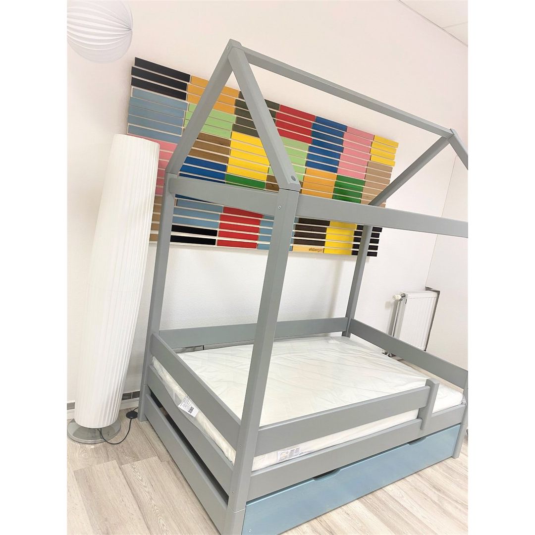 Bettkasten Solis Kinderbett - Hausbett | Massivholz | Naturholz | 100% Bio-Bett