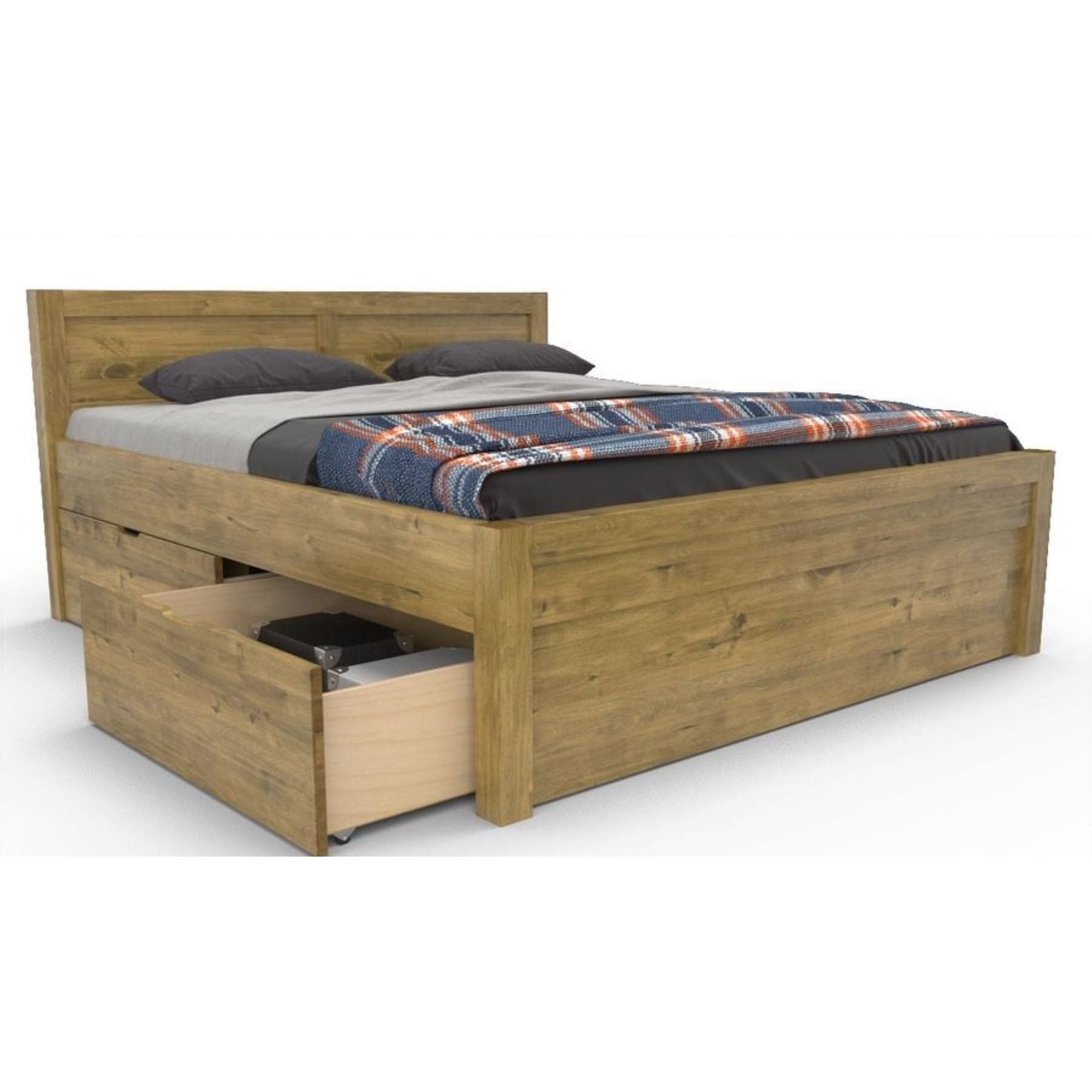 NATURA-VERSO Massivholzbett optional mit Bettschubladen