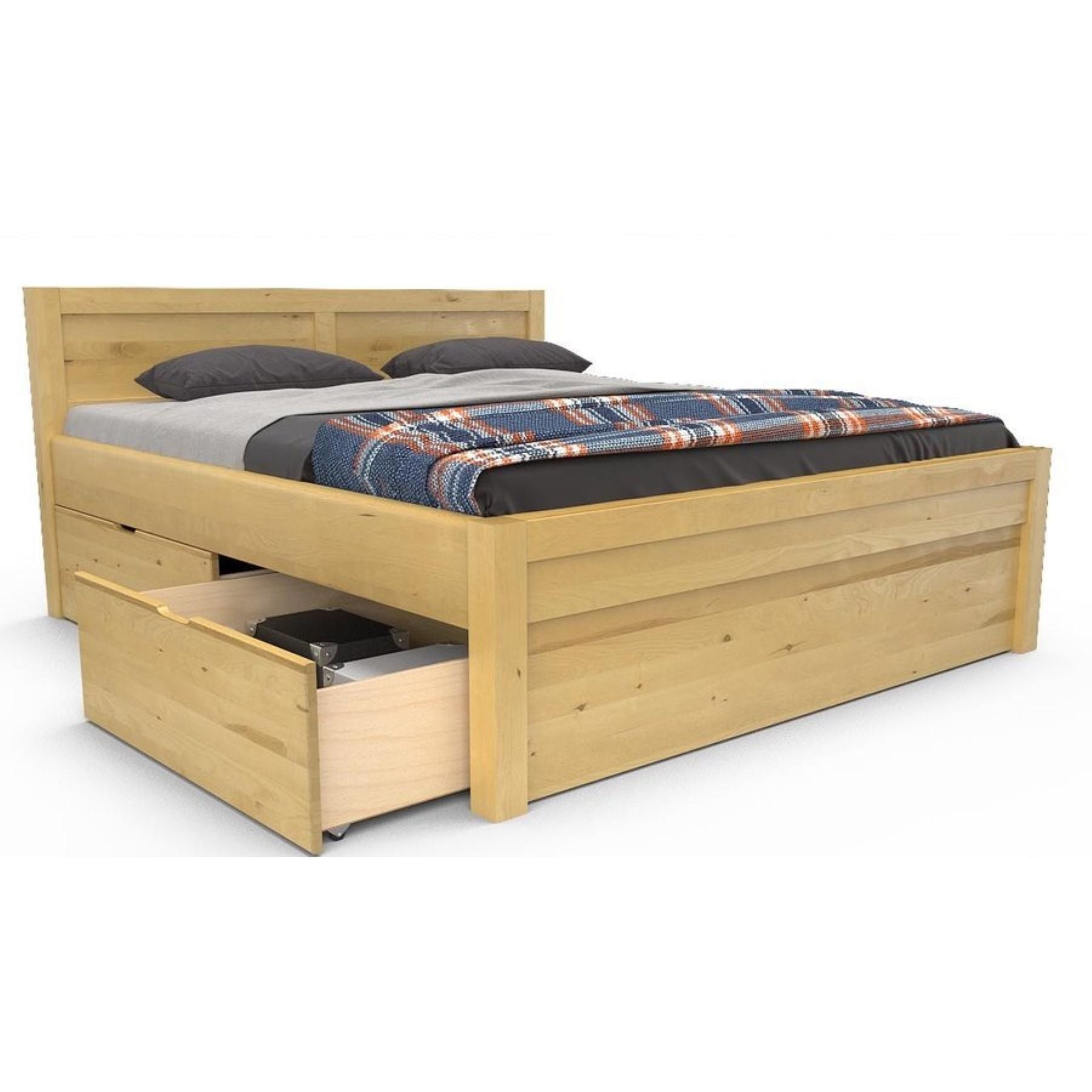 NATURA-VERSO Massivholzbett optional mit Bettschubladen