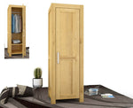 NATURA Kleiderschrank 1-Türig mit Kleiderstange Massivholz
