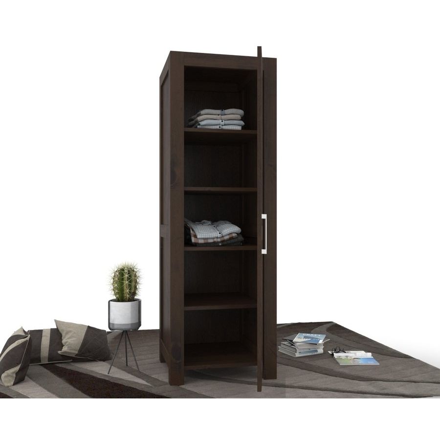 NATURA Kleiderschrank 1-Türig mit Regale Massivholz