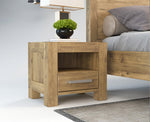 NATURA Massivholz Nachttisch mit 1-Schublade