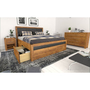 ALTO-VERSO Massivholzbett mit 4 x Bettschubladen