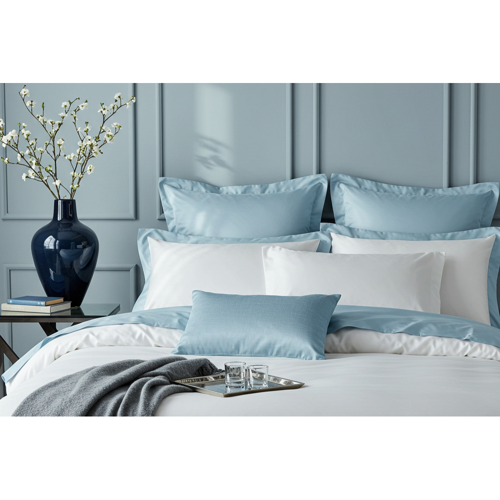 Aura Baumwolle Perkal Deckenbezug Aus 100 Prozent Ägyptischer Baumwolle Weich Atmungsaktiv Für Ruhigen Schlafkomfort