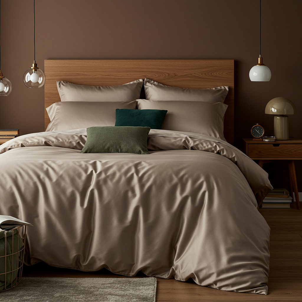 Luxe Baumwolle Satin Bettwäsche Aus Ägyptischer Baumwolle Mit 400 Fadendichte Und Seidigem Satin Finish