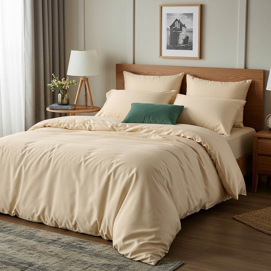 Luxe Baumwolle Satin Bettwäsche Aus Ägyptischer Baumwolle Mit 400 Fadendichte Und Seidigem Satin Finish