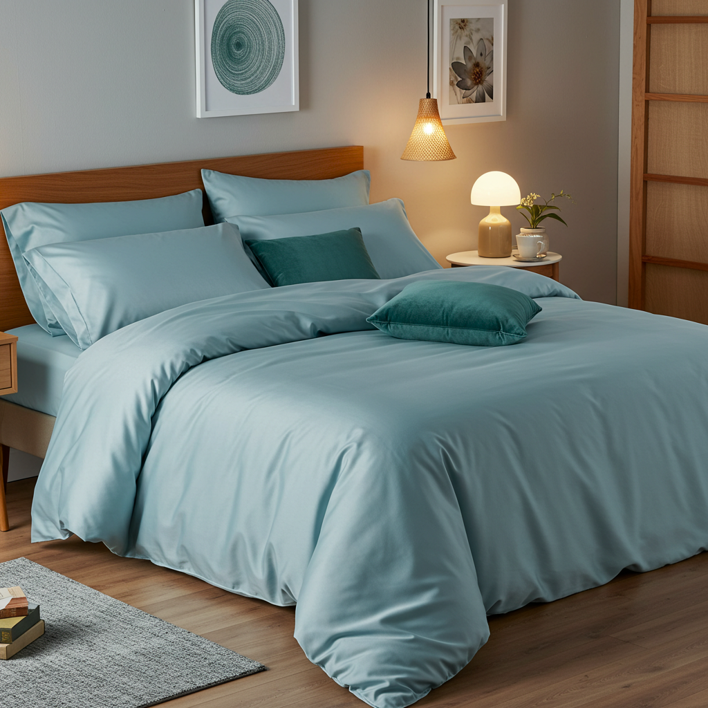 Luxe Satin Deckenbezug Aus 100 Prozent Ägyptische Baumwolle Mit 400 Fadendichte Und Sanftem Glanz