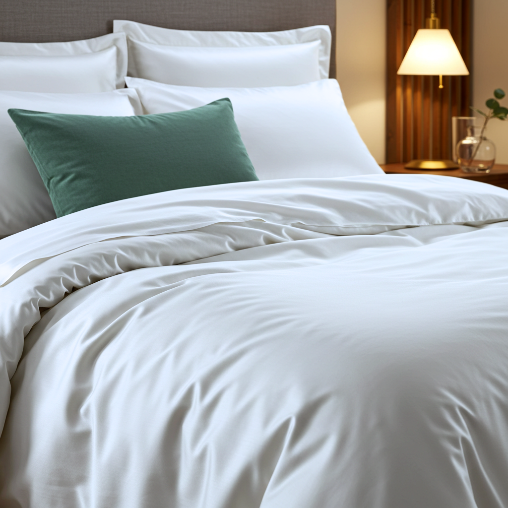 Luxe Baumwolle Satin Bettwäsche Aus Ägyptischer Baumwolle Mit 400 Fadendichte Und Seidigem Satin Finish