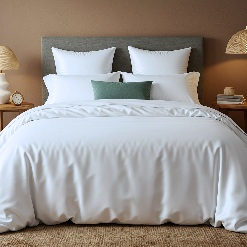 Luxe Baumwolle Satin Bettwäsche Aus Ägyptischer Baumwolle Mit 400 Fadendichte Und Seidigem Satin Finish