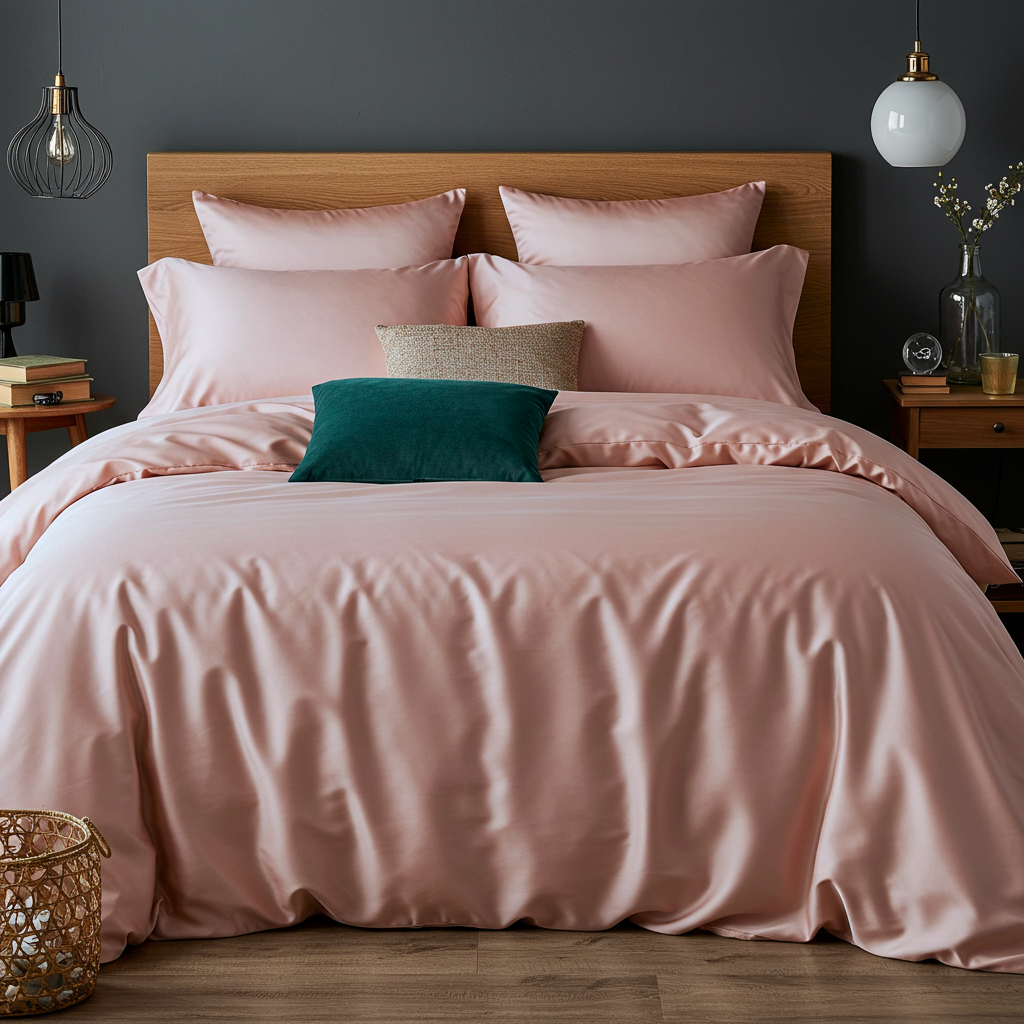 Luxe Baumwolle Satin Bettwäsche Aus Ägyptischer Baumwolle Mit 400 Fadendichte Und Seidigem Satin Finish