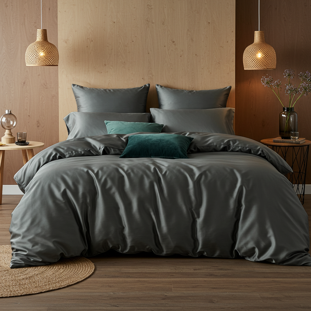 Luxe Baumwolle Satin Spannbettlaken Aus Ägyptischer Baumwolle Mit 400 Fadendichte Und Glänzendem Finish