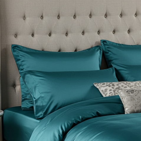 Charm Baumwolle Satin Kissenbezug Aus 100 Prozent Ägyptischer Baumwolle Mit 600 Fadendichte Und Seidigem Satinfinish