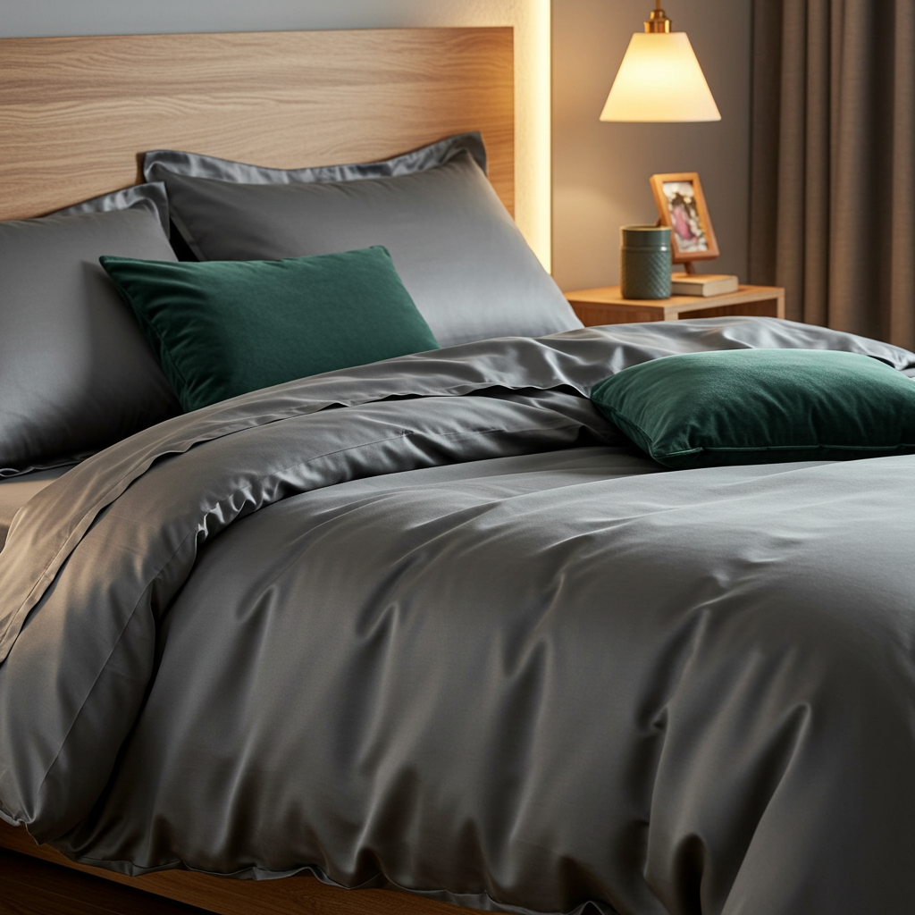 Luxe Baumwolle Satin Spannbettlaken Aus Ägyptischer Baumwolle Mit 400 Fadendichte Und Glänzendem Finish