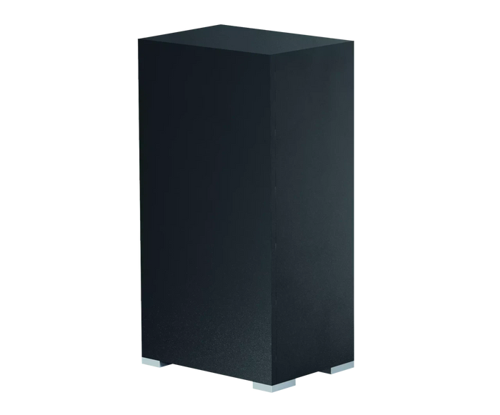 OASE StyleLine 85 cabinet black INT, modern aquarium cabinet with sleek design and aluminum-style feet.