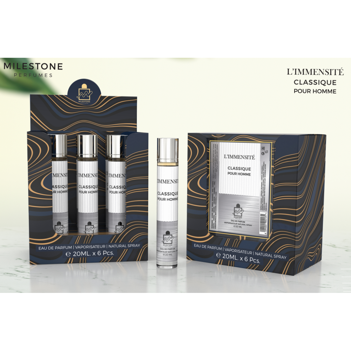 Milestone L'Immensite Classique Pour Homme Eau de Parfum 20ml