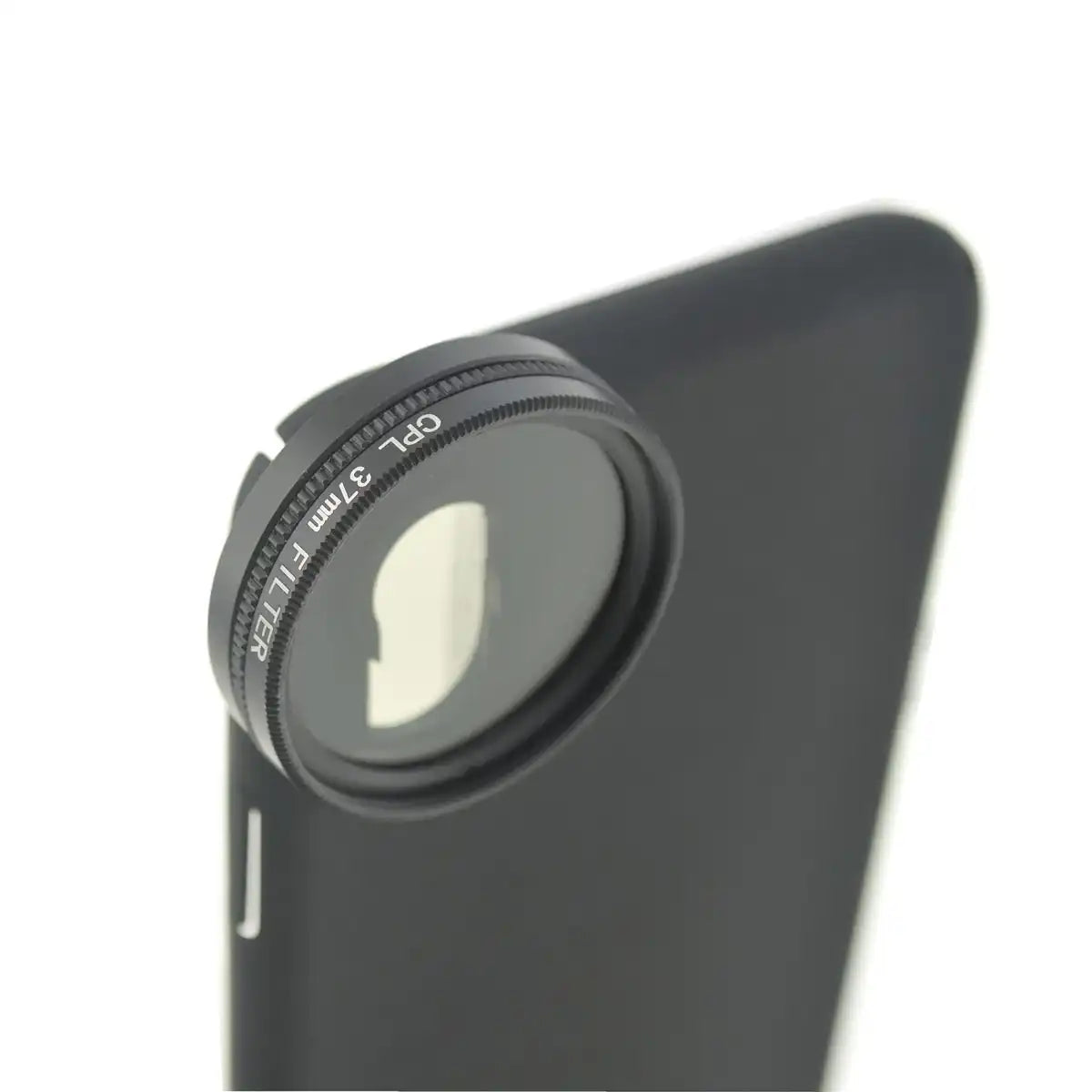 SYSTEM-S CPL Filter 37 mm Circular Polarizer für iPhone XS Max in Schwarz mit Hülle