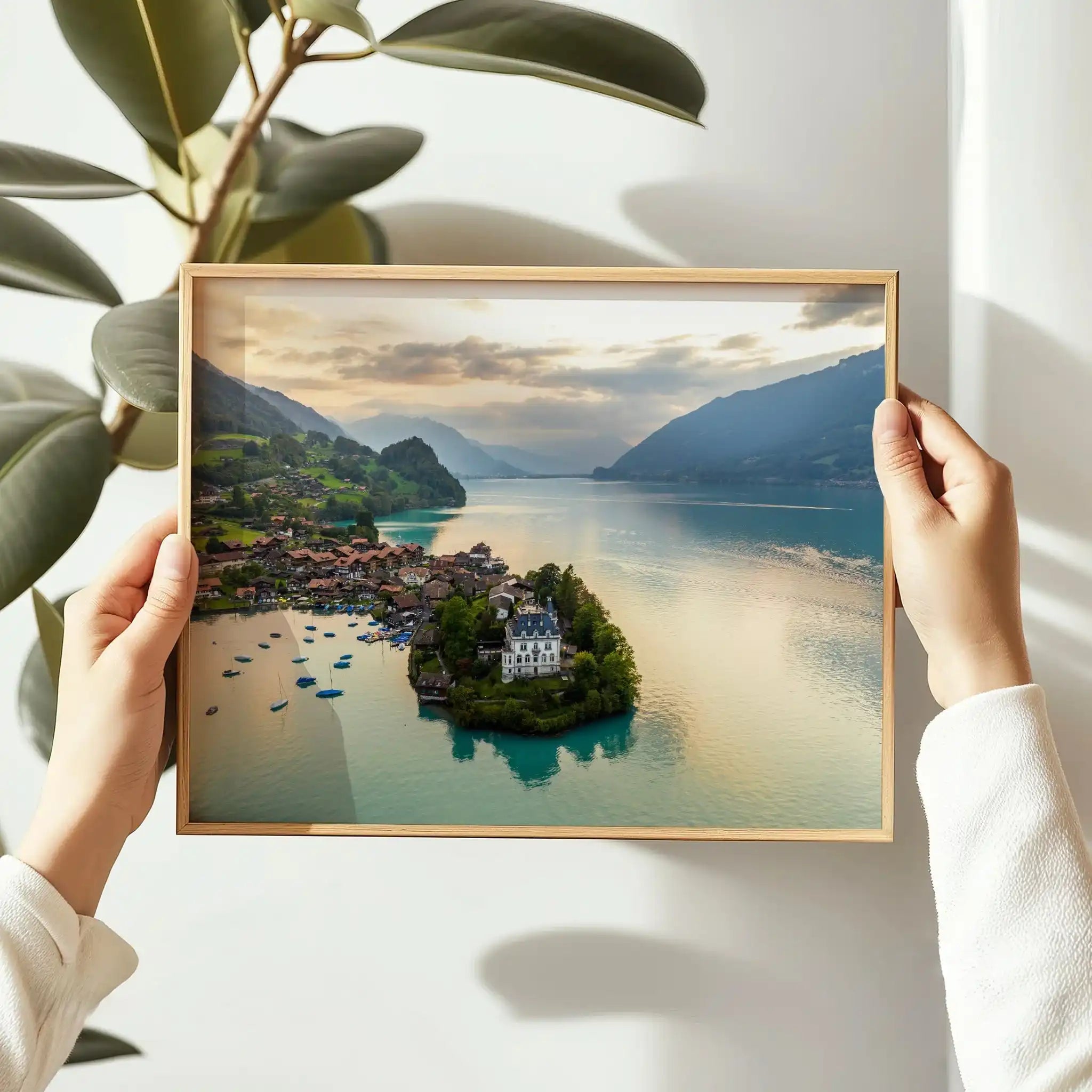 Iseltwald on Lake Brienz ,Swiss Alps, Switzerland by Chamonix Prints