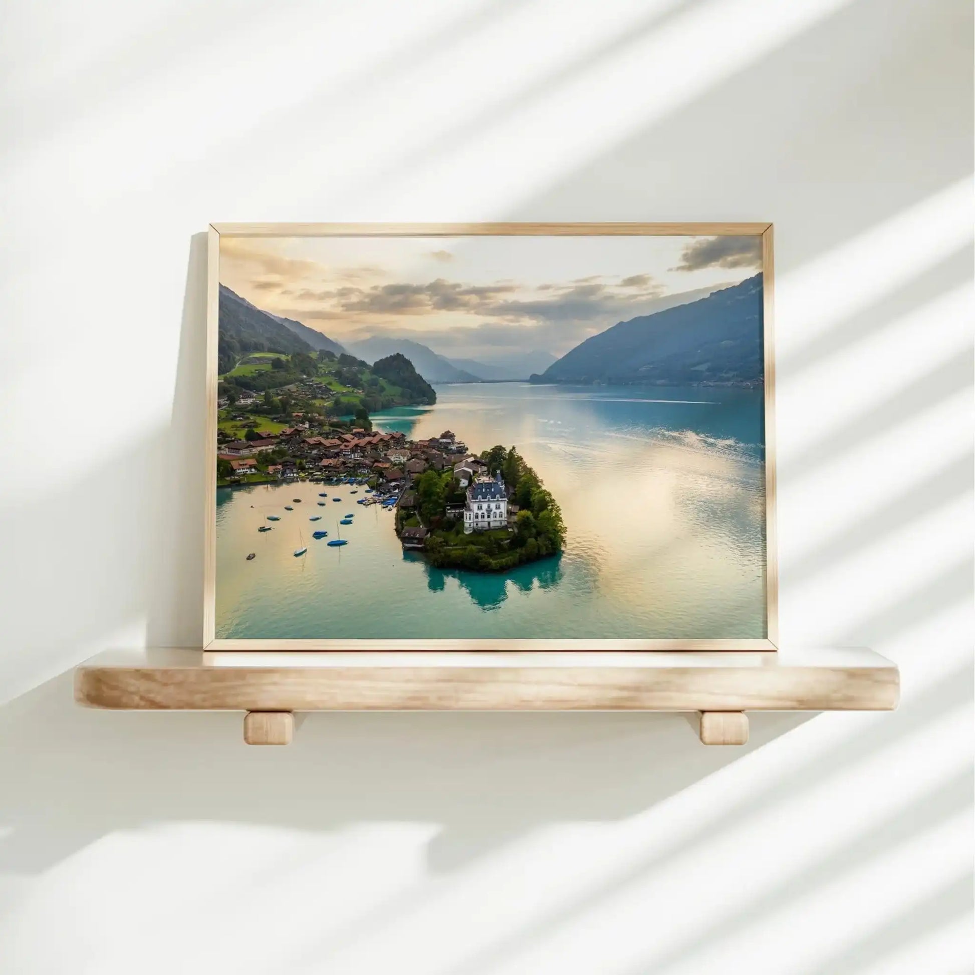 Iseltwald on Lake Brienz ,Swiss Alps, Switzerland by Chamonix Prints