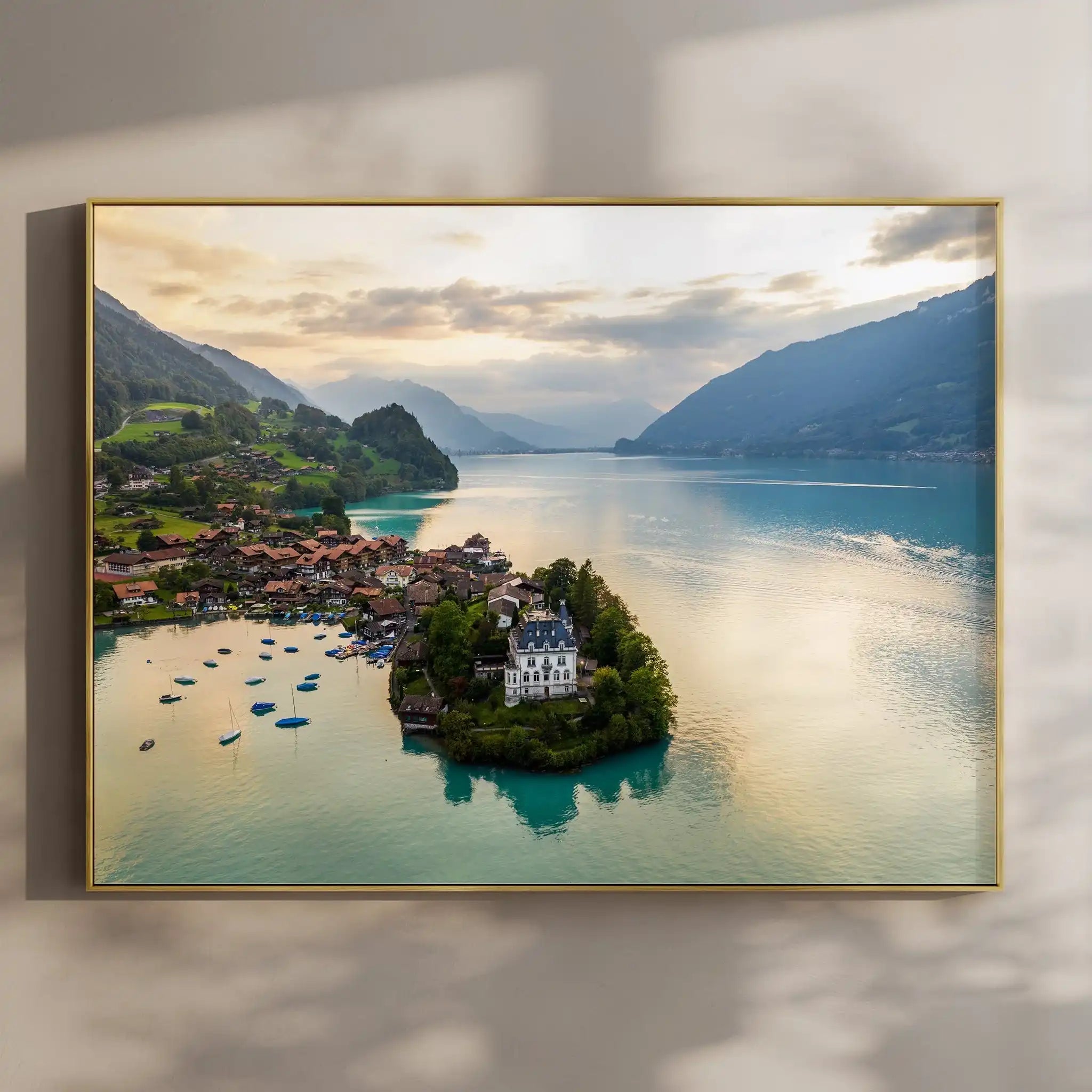 Iseltwald on Lake Brienz ,Swiss Alps, Switzerland by Chamonix Prints