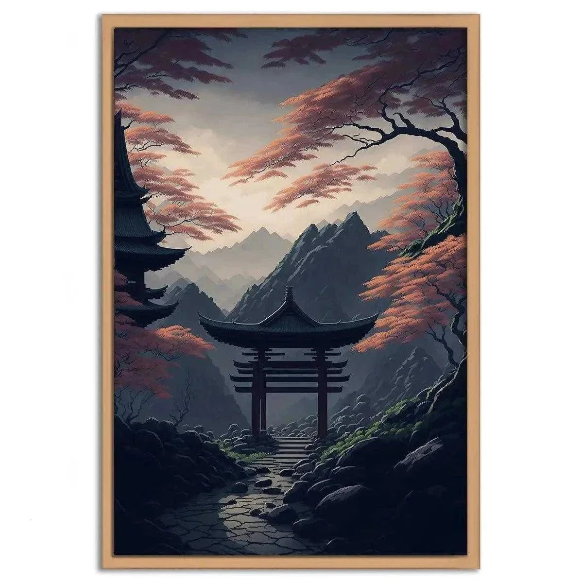 Japanischer Shrine - Leinwandbild Japanisch by SimpleCanvas
