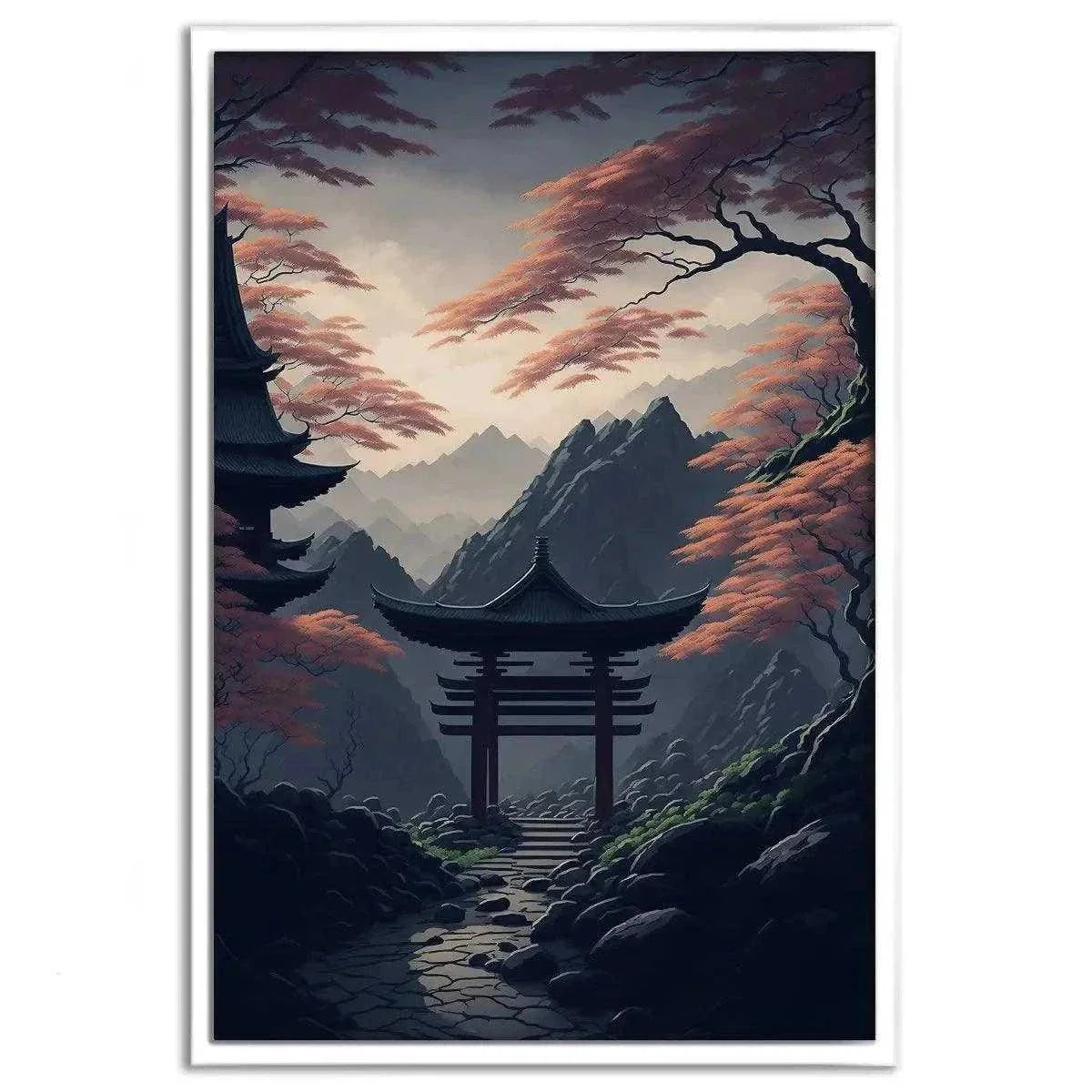 Japanischer Shrine - Leinwandbild Japanisch by SimpleCanvas