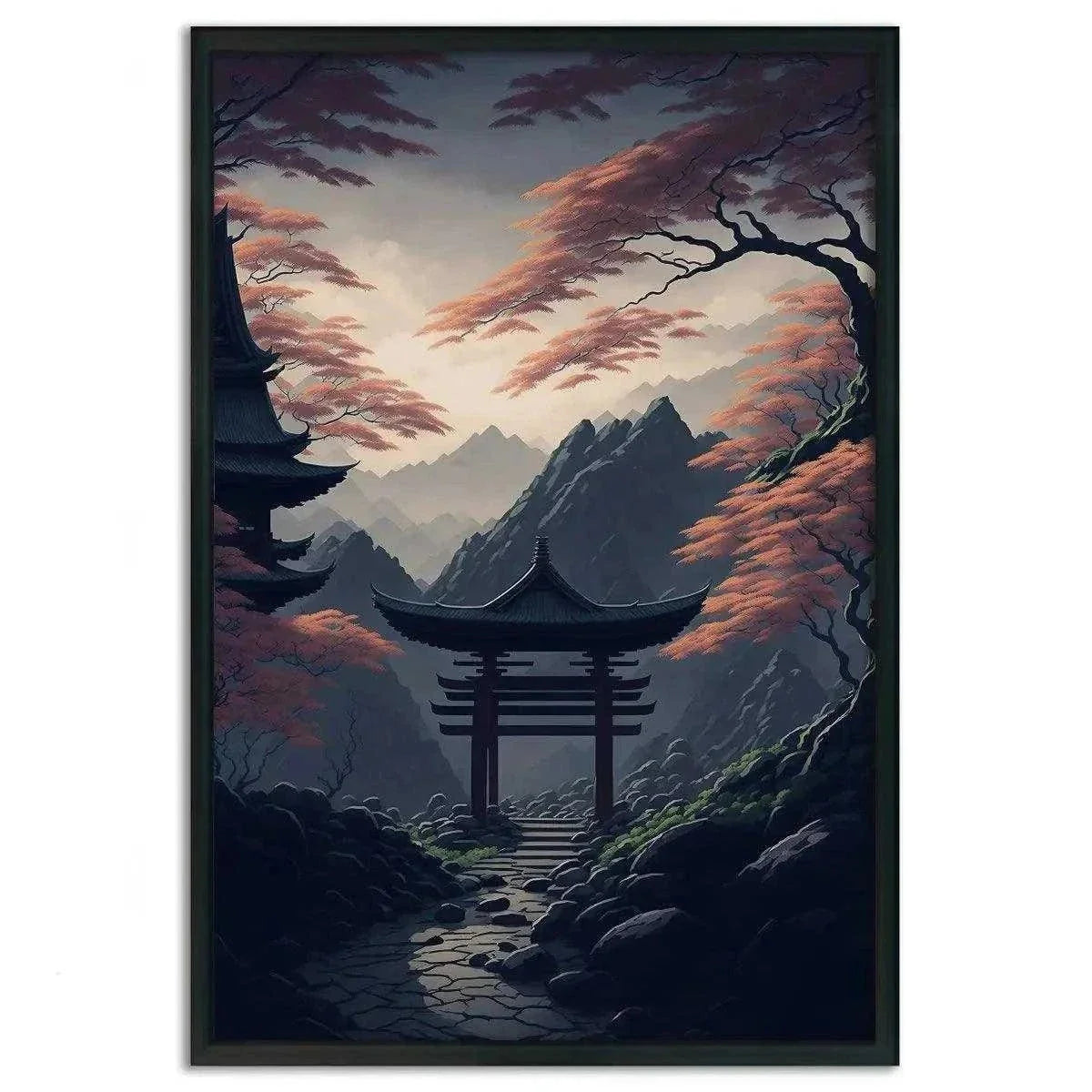 Japanischer Shrine - Leinwandbild Japanisch by SimpleCanvas