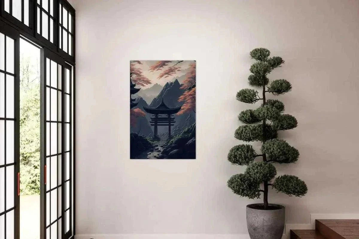 Japanischer Shrine - Leinwandbild Japanisch by SimpleCanvas
