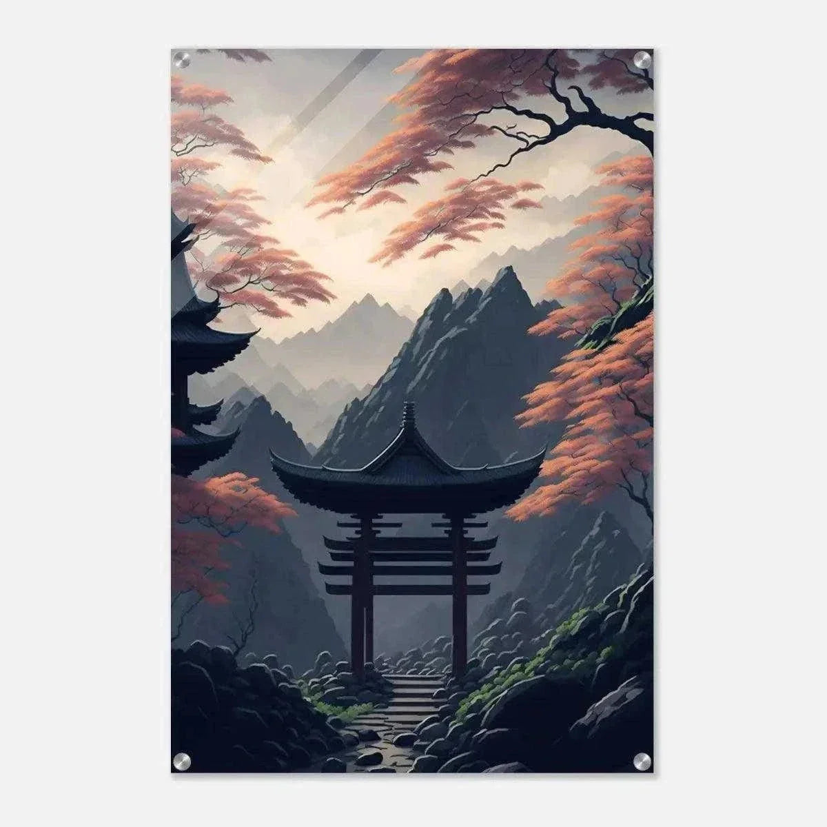 Japanischer Shrine - Leinwandbild Japanisch by SimpleCanvas