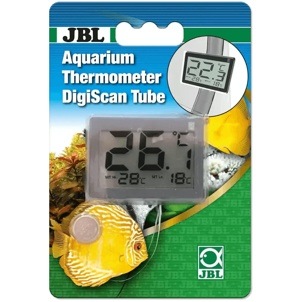 JBL Aquarium Thermometer DigiScan Tube Präzises Wasserthermometer Zur Montage Am Schlauch Für Aquarien