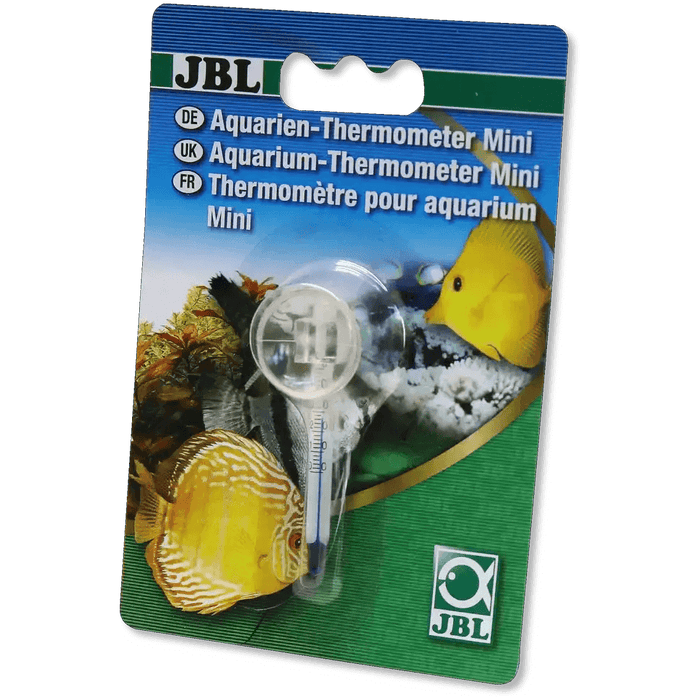 JBL Aquarium Thermometer Mini Mit Feinskala 2 Grad Abstufung Saughalter Befestigung Blaue Alkoholfüllung 0 Bis 50 Grad
