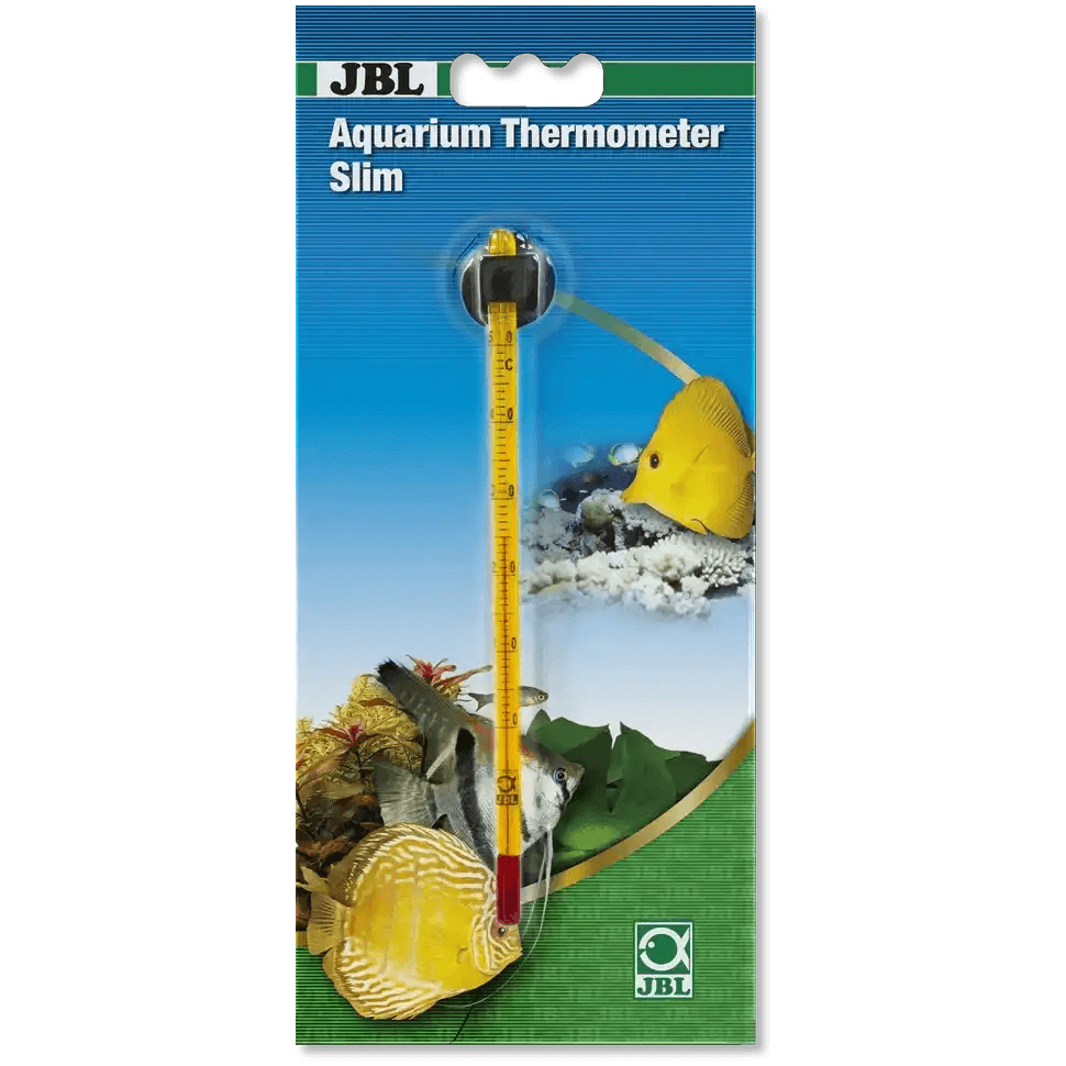 JBL Aquarium Thermometer Slim Schlankes Glas Thermometer Mit Saughalter Für Präzise Temperaturanzeige Im Aquarium