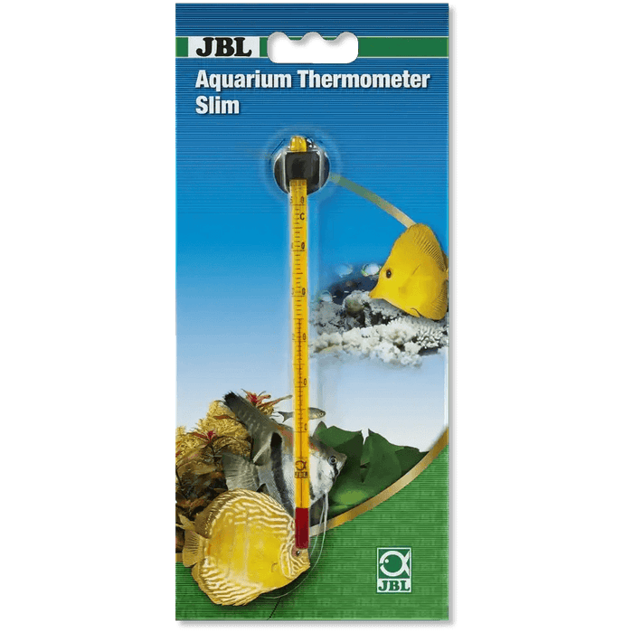 JBL Aquarium Thermometer Slim Schlankes Glas Thermometer Mit Saughalter Für Präzise Temperaturanzeige Im Aquarium