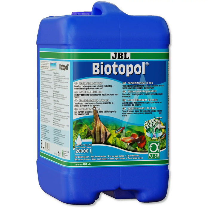 JBL Biotopol Wasseraufbereiter 5 L Biotopgerechtes Aquarienwasser Schutz Von Schleimhäuten Kiemen Aloe Vera