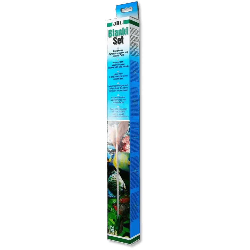 JBL Blanki Set Kratzfreier Aquarien Scheibenreiniger Mit Langem Griff 45 Zentimeter Für Algen Kalk Reinigung