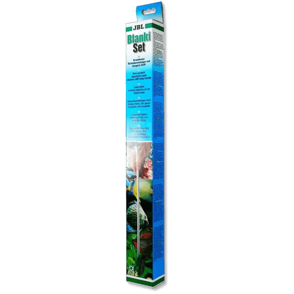 JBL Blanki Set Kratzfreier Aquarien Scheibenreiniger Mit Langem Griff 45 Zentimeter Für Algen Kalk Reinigung