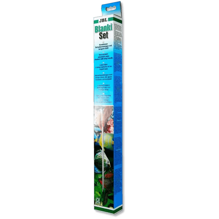 JBL Blanki Set Kratzfreier Aquarien Scheibenreiniger Mit Langem Griff 45 Zentimeter Für Algen Kalk Reinigung