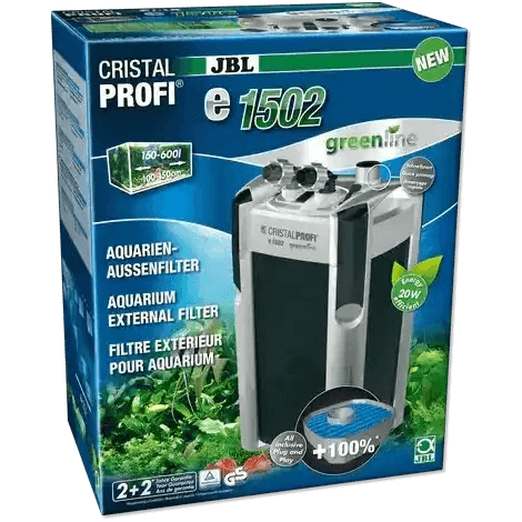 JBL CristalProfi e1502 Greenline Außenfilter Für Aquarien 160 Bis 600 Liter Komplett Ausgestattet Extrem Leise