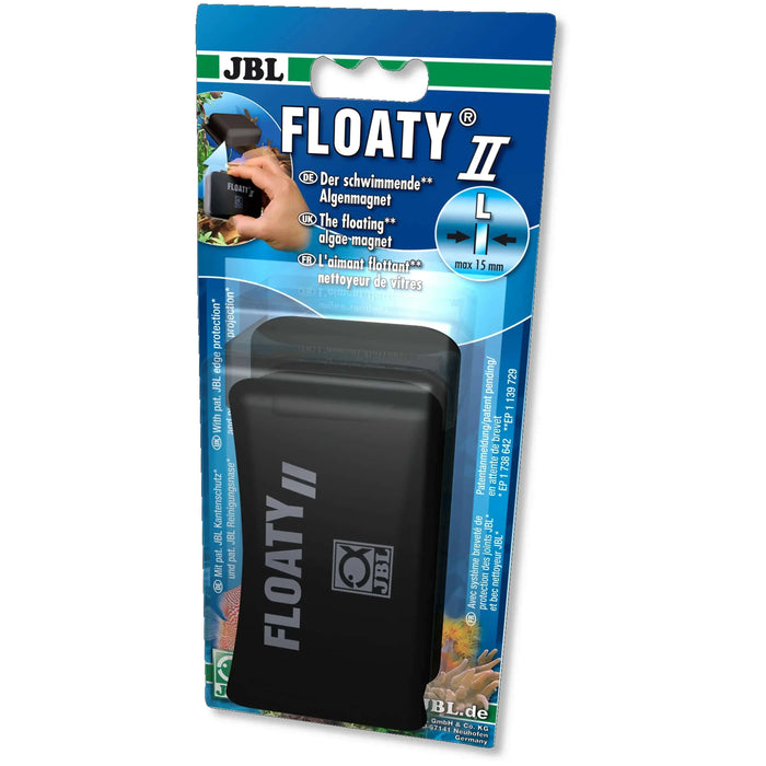 JBL Floaty II L Scheibenreinigungsmagnet Algenmagnet Für Aquarienglas Mit Schwimmendem Innenelement Und Kantenschutz