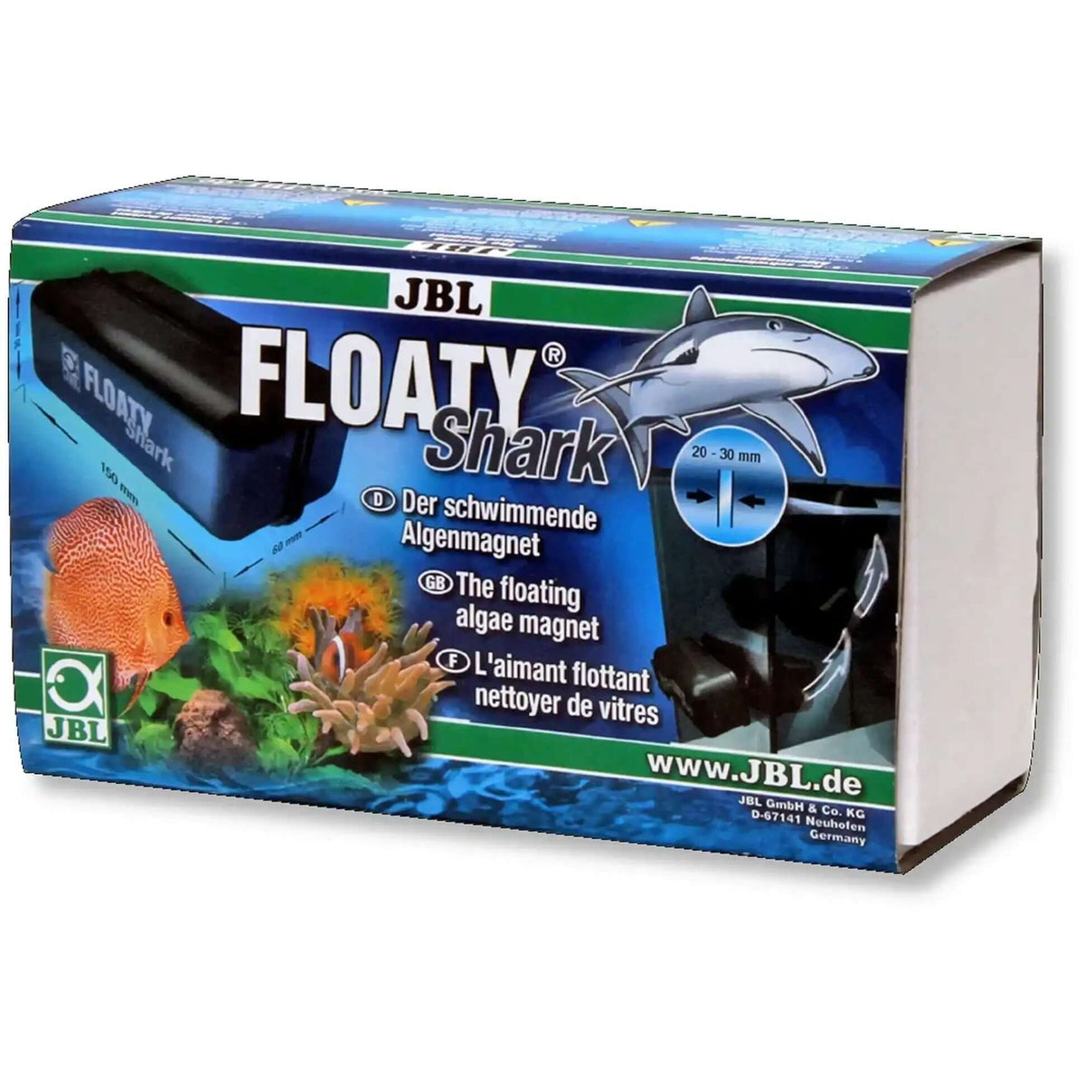 JBL Floaty Shark Algenmagnet Für Aquarium Scheiben Entfernt Algen Problemlos Von Außen Magnetisch