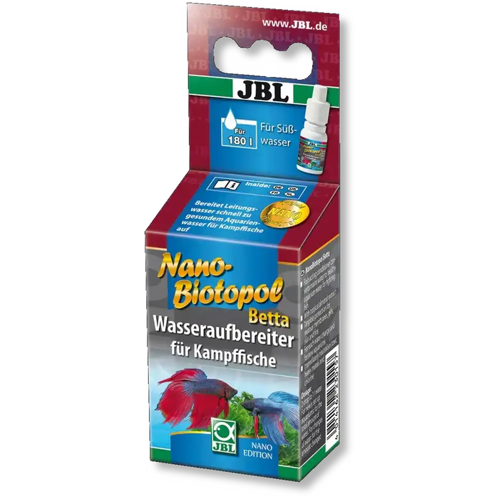 JBL Nano Biotopol Betta Wasseraufbereiter Für Kampffische Neutralisiert Kupfer Zink Blei Und Chlor Für Gesundes Wasser