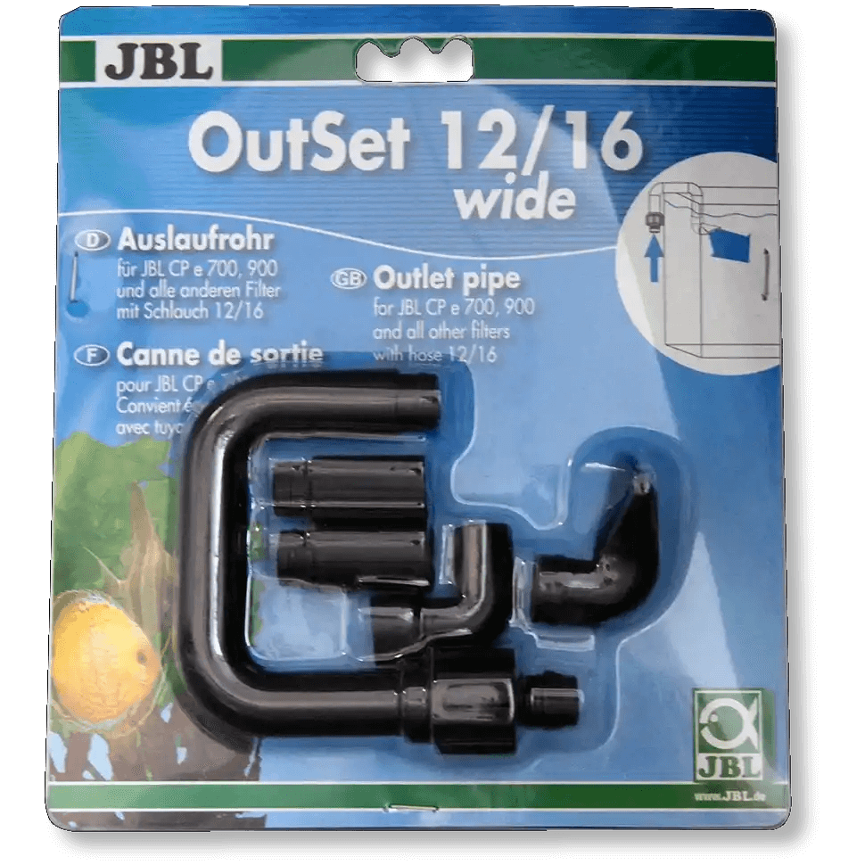 JBL OutSet Wide 12/16 Wasserrücklauf-Set Mit Breitstrahlrohr Für Außenfilter CristalProfi E Und Andere Filter