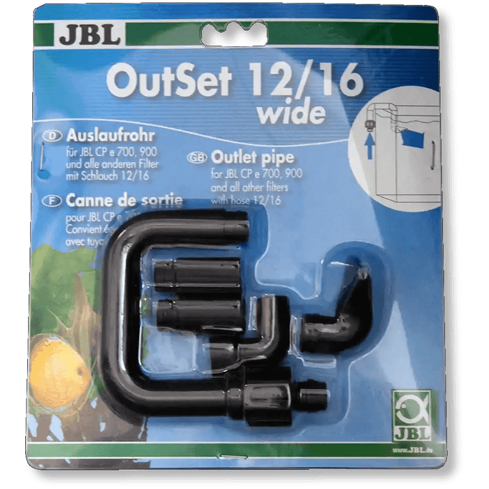 JBL OutSet Wide 12/16 Wasserrücklauf-Set Mit Breitstrahlrohr Für Außenfilter CristalProfi E Und Andere Filter