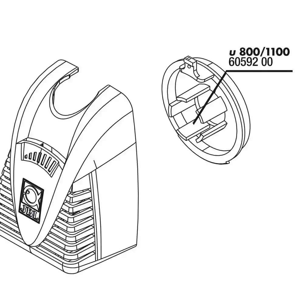 JBL PF u800/1100 Schutzgitter+Regulier.