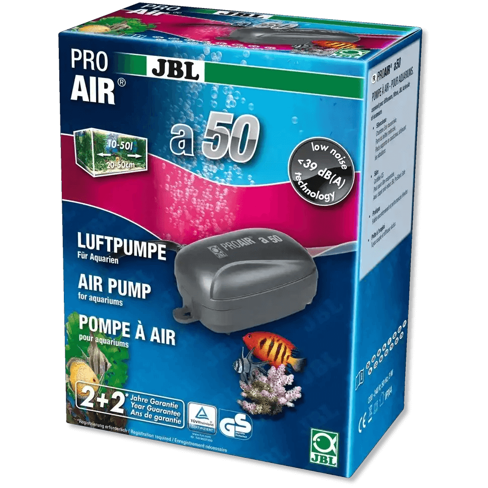 JBL ProAir A50 Luftpumpe Für Aquarien Mit Nachtbetrieb Unterstützt Wasserzirkulation Und Sauerstoffversorgung