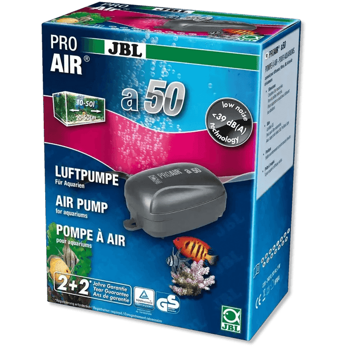 JBL ProAir A50 Luftpumpe Für Aquarien Mit Nachtbetrieb Unterstützt Wasserzirkulation Und Sauerstoffversorgung