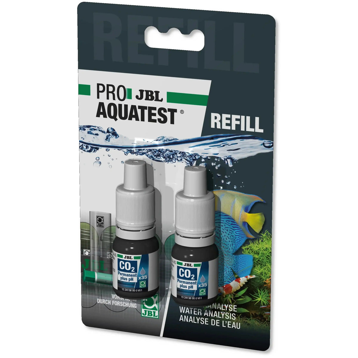 JBL ProAquaTest CO2 pH Permanenttest Nachfüllset Für Aquarien Anzeige Von CO2 Gehalt Und pH Wert