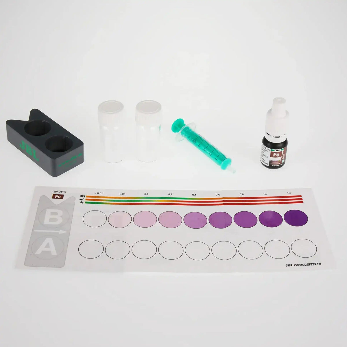 JBL PROAQUATEST Fe Eisen Eisen Test Set Für Aquarium Und Teich Zur Regelmäßigen Kontrolle Des Eisengehalts
