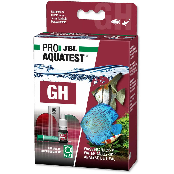 JBL PROAQUATEST GH Gesamthärte Wassertest Kit Für Süßwasser Aquarium Teich Mit Reagens Und Küvette